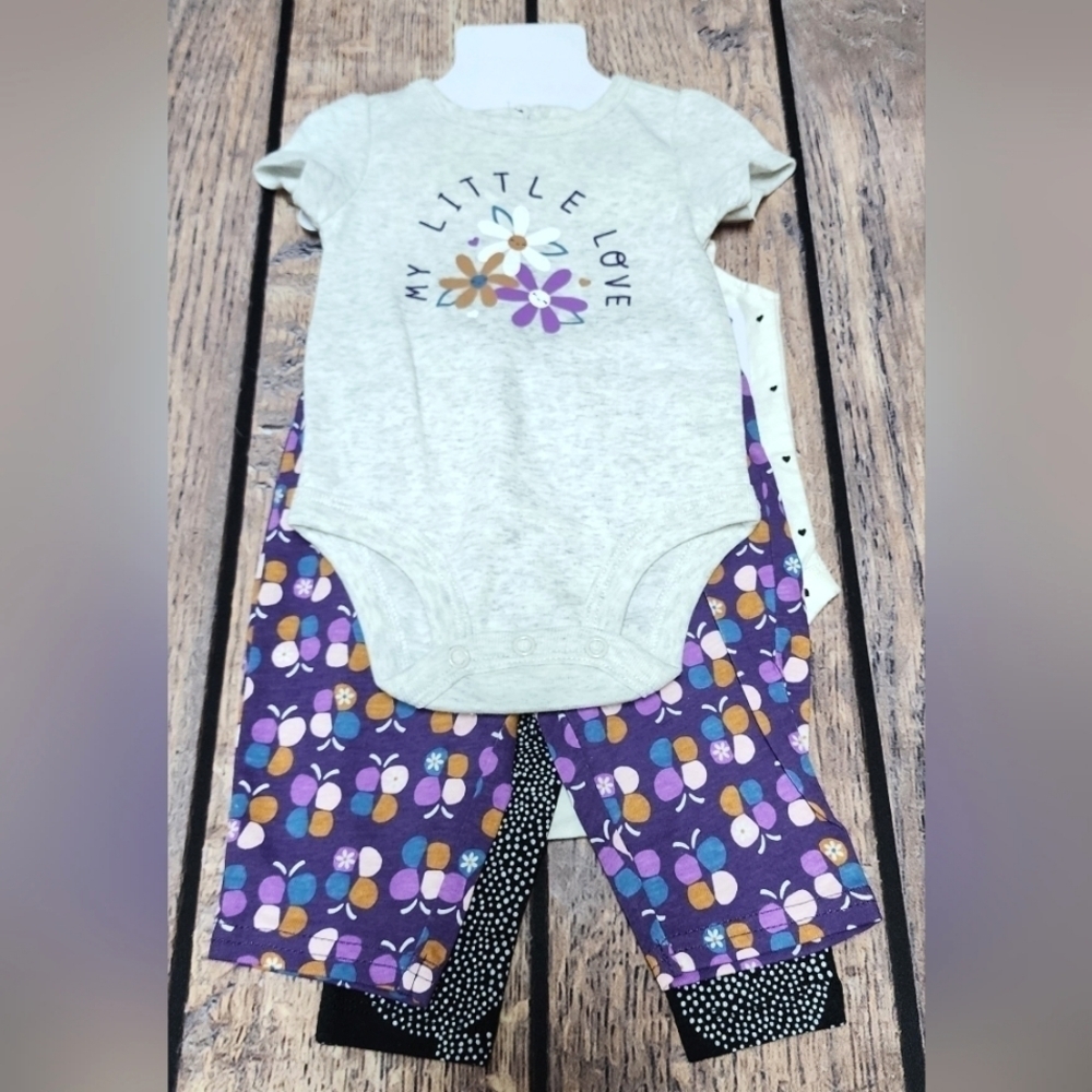 Carter's 4 Piece My Little Love Baby Girl Set Size 0-3 Months - New With Tags